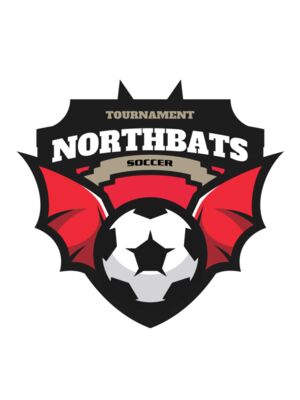 North bats Tournament Soccer logo template