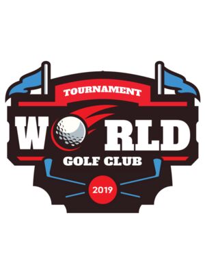 World Tournament Golf club logo template