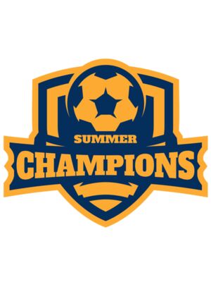 Champions Summer Soccer logo template