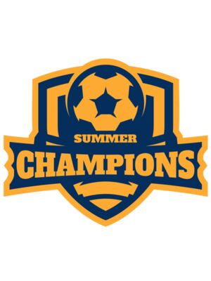 Champions Summer Soccer logo template