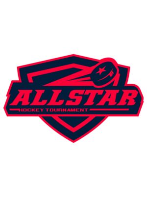 All Star Hockey Tournament logo template