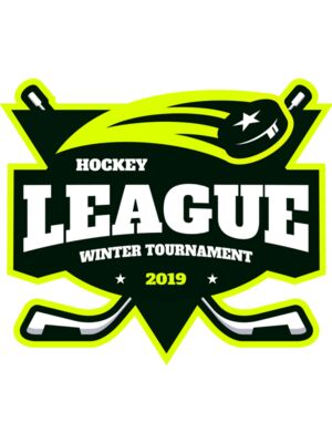 League Hockey Winter Tournament logo template
